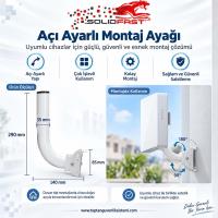 SECURITECH ANTEN CPE  AP BRIDGE L MONTAJ AYAĞI AÇI AYARLI 